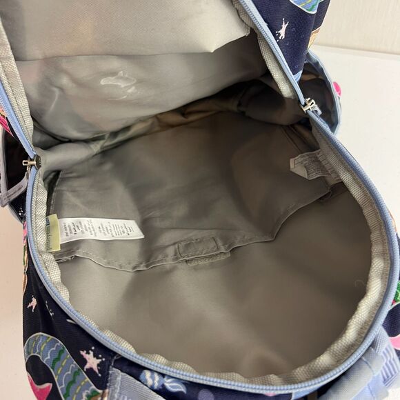 Pottery Barn Kids Mackenzie Navy Mermaids Backpack - Picture 9 of 12